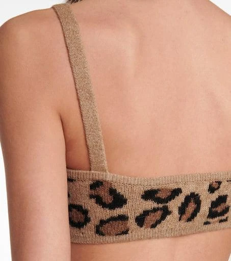 Khaite Eda cheetah-print cashmere bralette 5