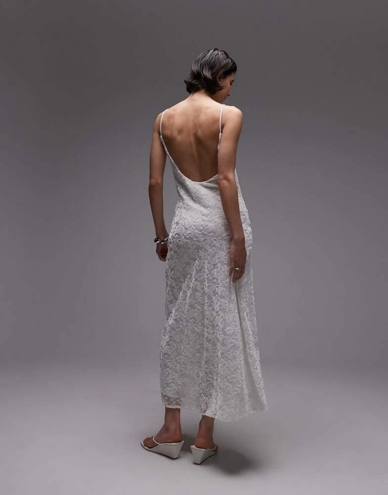 fitted lace wedding dress Mango Long Satin Textured Maxi Dress – MOTHER OF main image 1