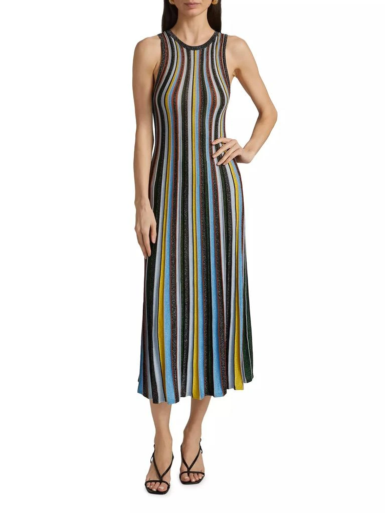 Milly Striped Tank Midi-Dress 3