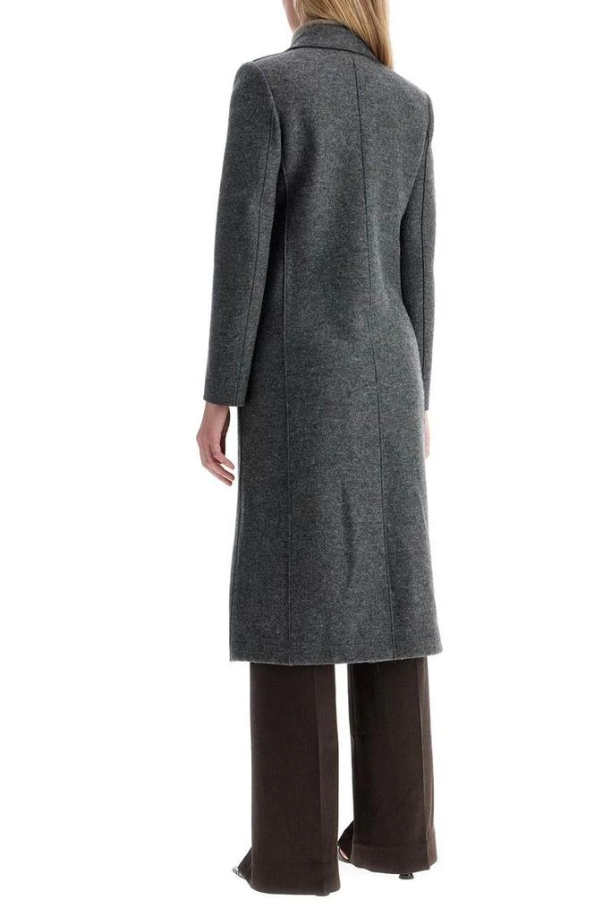 Harris Wharf London single-breasted coat in pressed wool 3