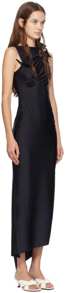 COPERNI Black Asymmetric Flower Maxi Dress 2