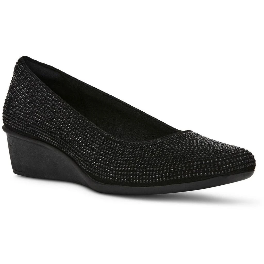 Anne Klein Womens Embellished Man Made Wedge Heels 1