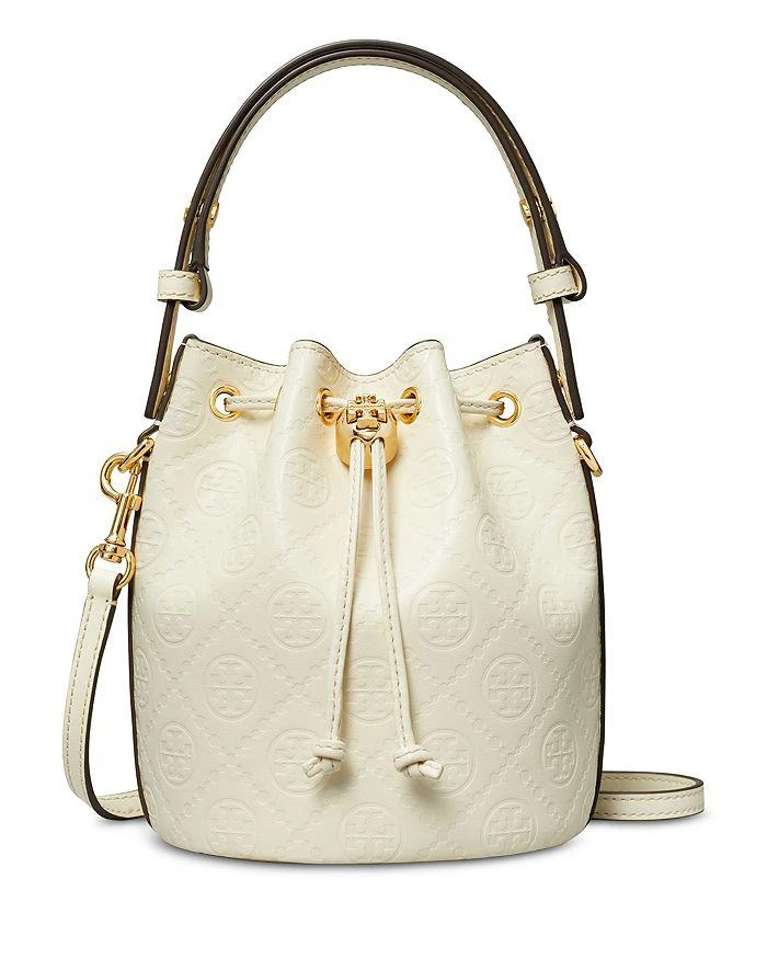 Tory Burch T Monogram Leather Mini Bucket Bag 1