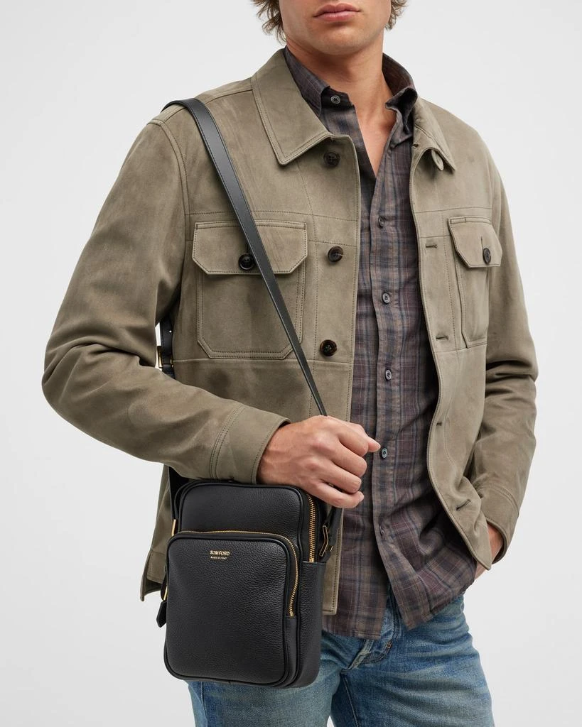 Tom Ford Men's Leather Zip Crossbody Bag 2