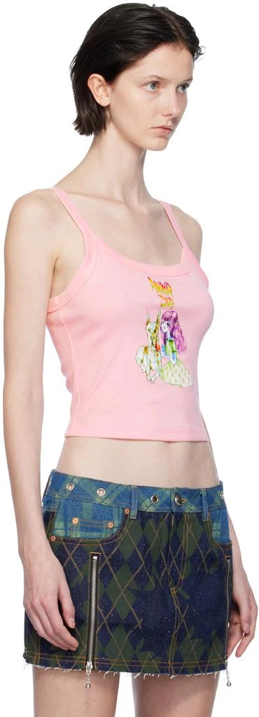 Anna Sui Pink Graphic Tank Top 2