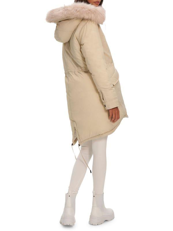 NOIZE Caroline Faux Fur Lined Parka Jacket