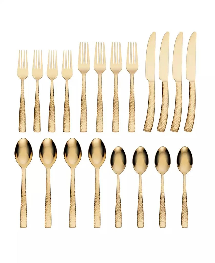 Macy's Argent Orfèvres Paris Hammered Gold 20-Pc. Flatware Set, Service for 4 1