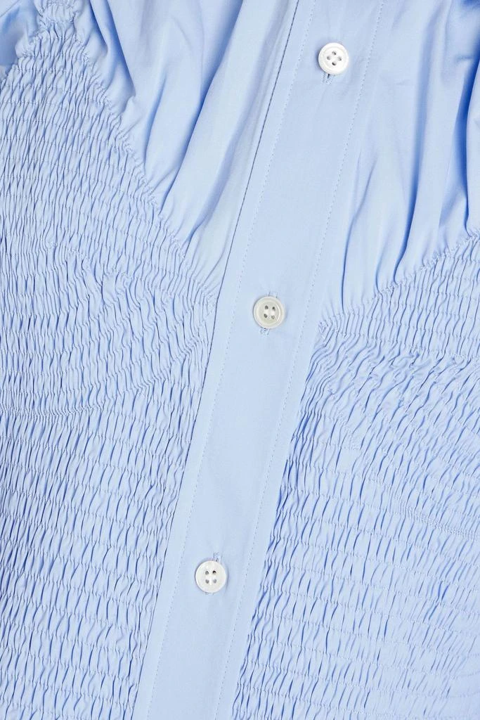 ALEXANDER WANG Shirred cotton-poplin mini shirt dress 4
