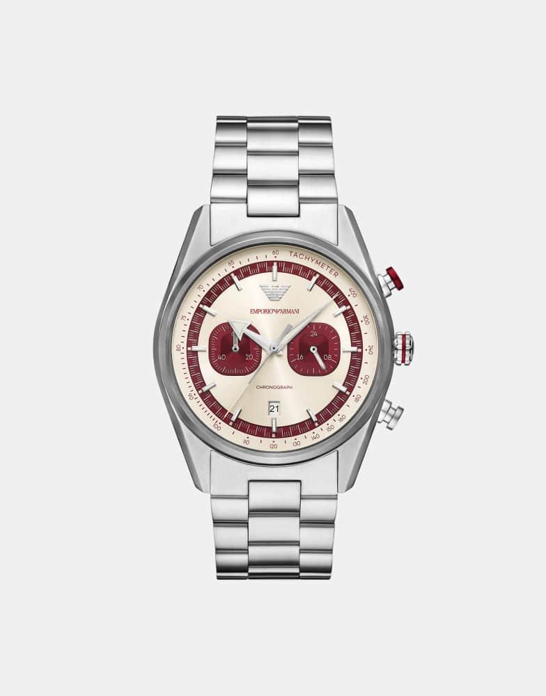 Emporio Armani Emporio Armani Men's chronograph, silver stainless steel watch, ar11645 in silver