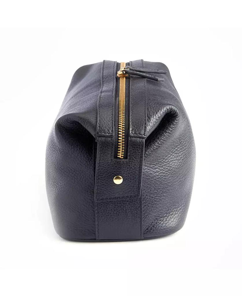 Royce Leather Pebbled Leather Toiletry Bag