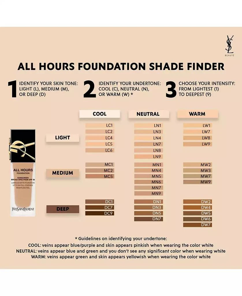 Yves Saint Laurent All Hours Luminous Matte Foundation SPF 30 5