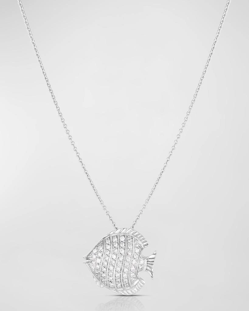 Roberto Coin Fish Tiny Treasure Necklace in White Gold