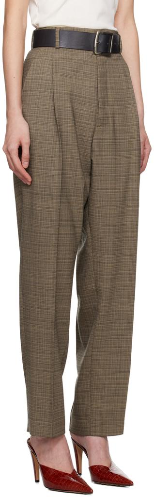 LU'U DAN Beige & Black Tailored Trousers