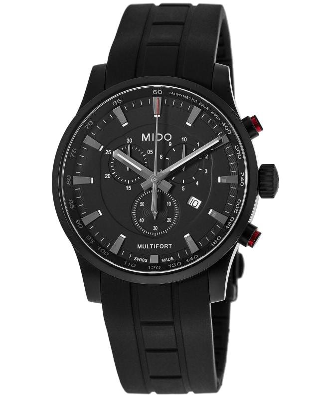 MIDO Mido Multifort Black Chronograph Dial Rubber Strap Men's Watch M005.417.37.051.20