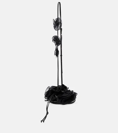 Magda Butrym Magda Small floral-appliqué silk bucket bag 4