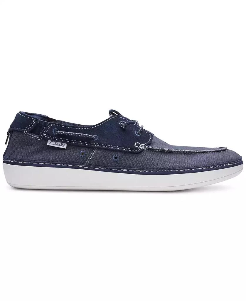 Clarks Men's Higley Tie Slip-On Canvas Boat Shoes 3