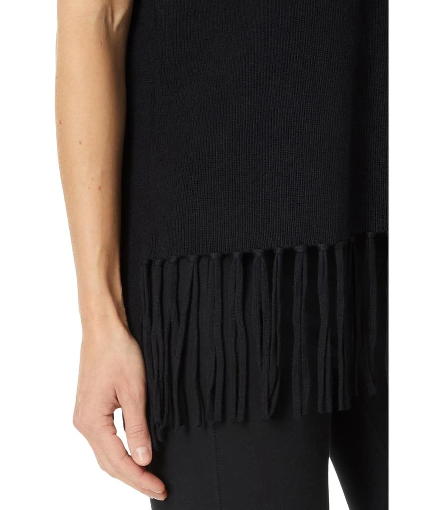 Elliott Lauren Modal Knits - Sleeveless Turtleneck Sweater with Fringe detail 3