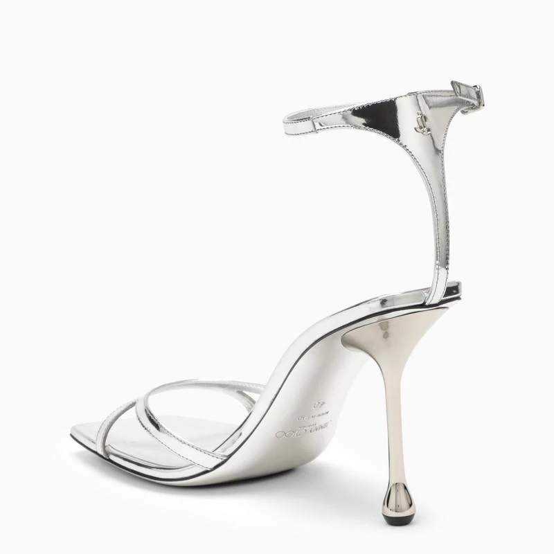Jimmy Choo Ixia 95 metallic silver leather sandal 4