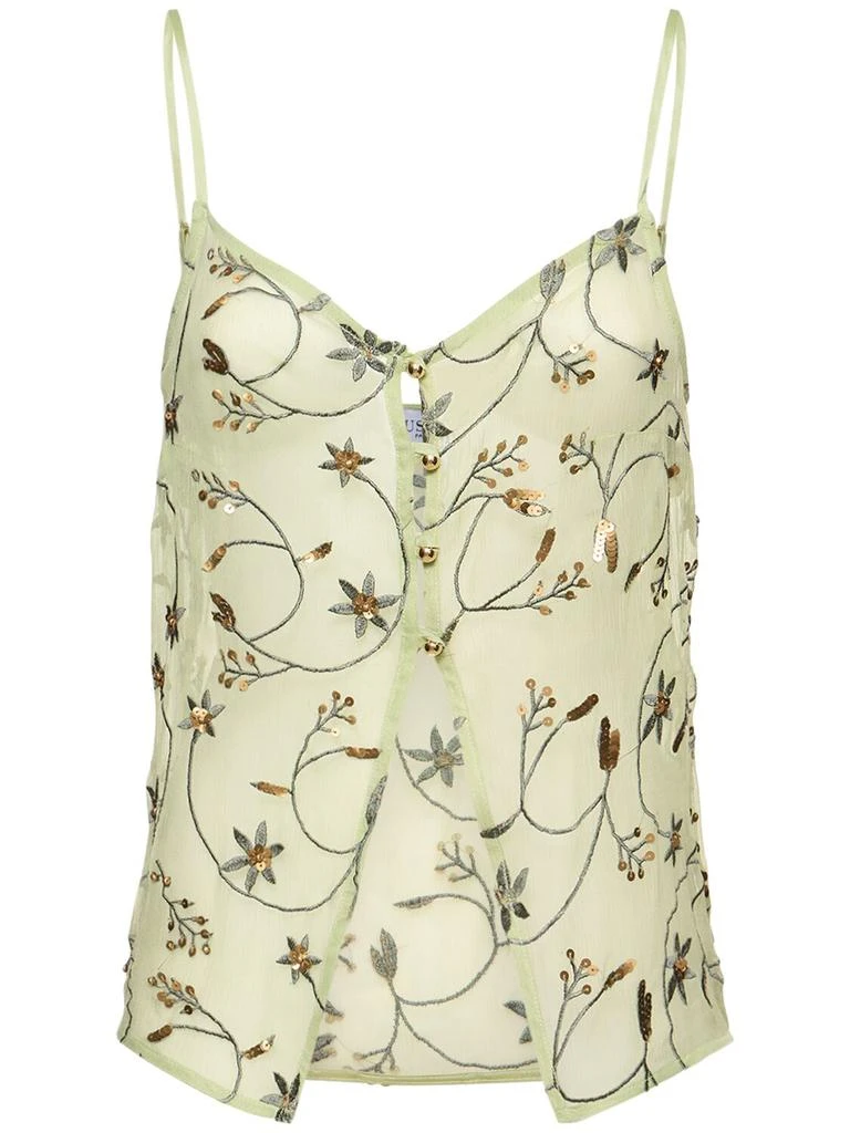 MUSIER PARIS Sardena Embroidered Viscose Top