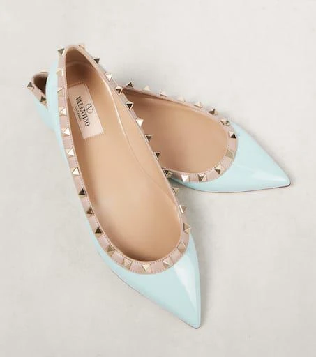 Valentino Rockstud patent leather ballet flats 5