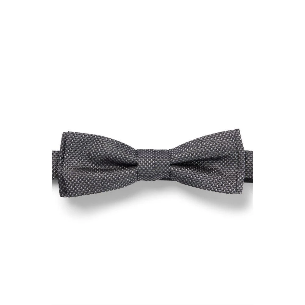 Hugo Boss Italian-made bow tie in micro-pattern silk jacquard 1