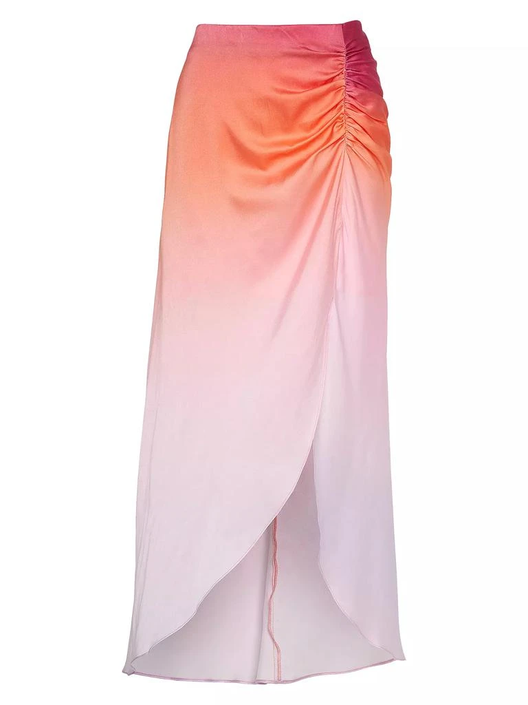 Robert Graham Tatum Silk-Blend Ombré Maxi Skirt 1
