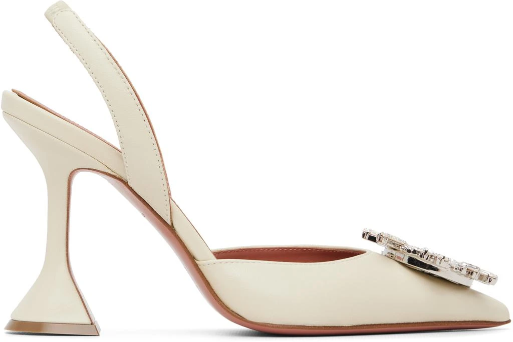 Amina Muaddi Off-White Begum 95 Sling Heels