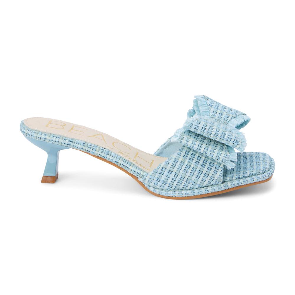 BEACH By Matisse Women's Penelope Kitten Heel Pumps - Square Toe Raffia Sandals
