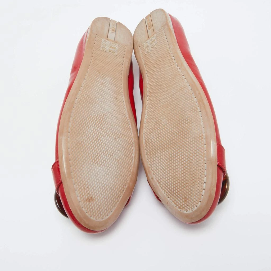 Prada Prada Sport Red Patent Leather Buckle Ballet Flats Size 39 6