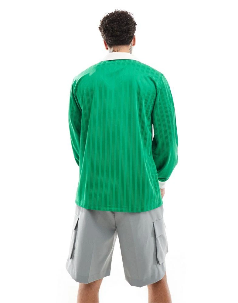 Adidas adidas Originals long sleeve polo in green 4