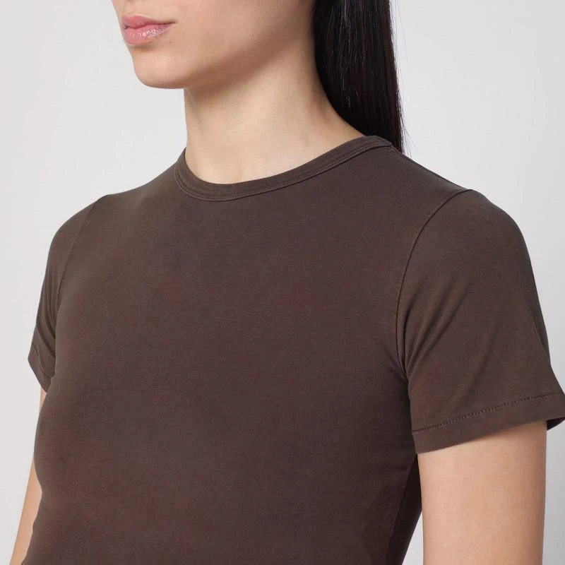 Entire Studios Brown cropped T-shirt in cotton 4