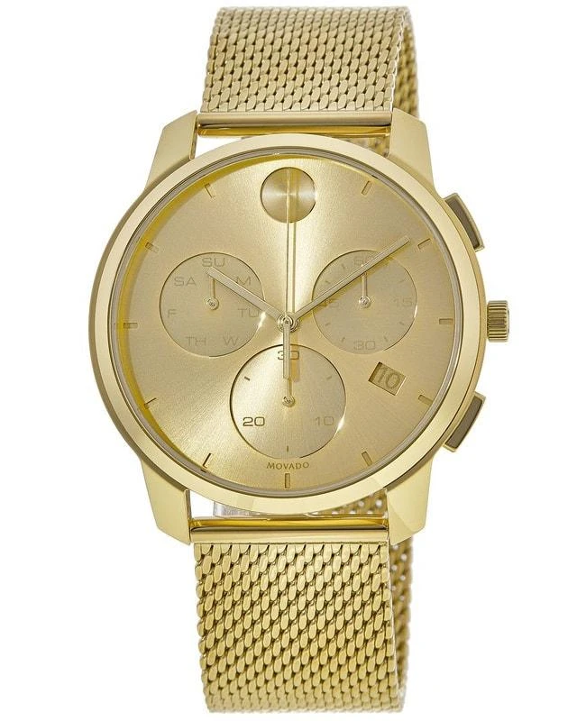 Movado Movado Bold Thin Chronograph Gold Dial Men's Watch 3600634 1