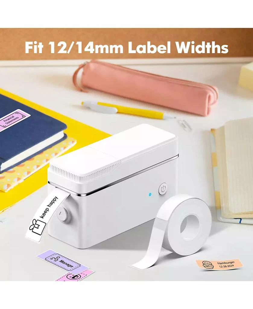 SWIFINT P31-S Portable Bluetooth Label Maker with tape. Features multiple templates for home, office
storage organization. White 3