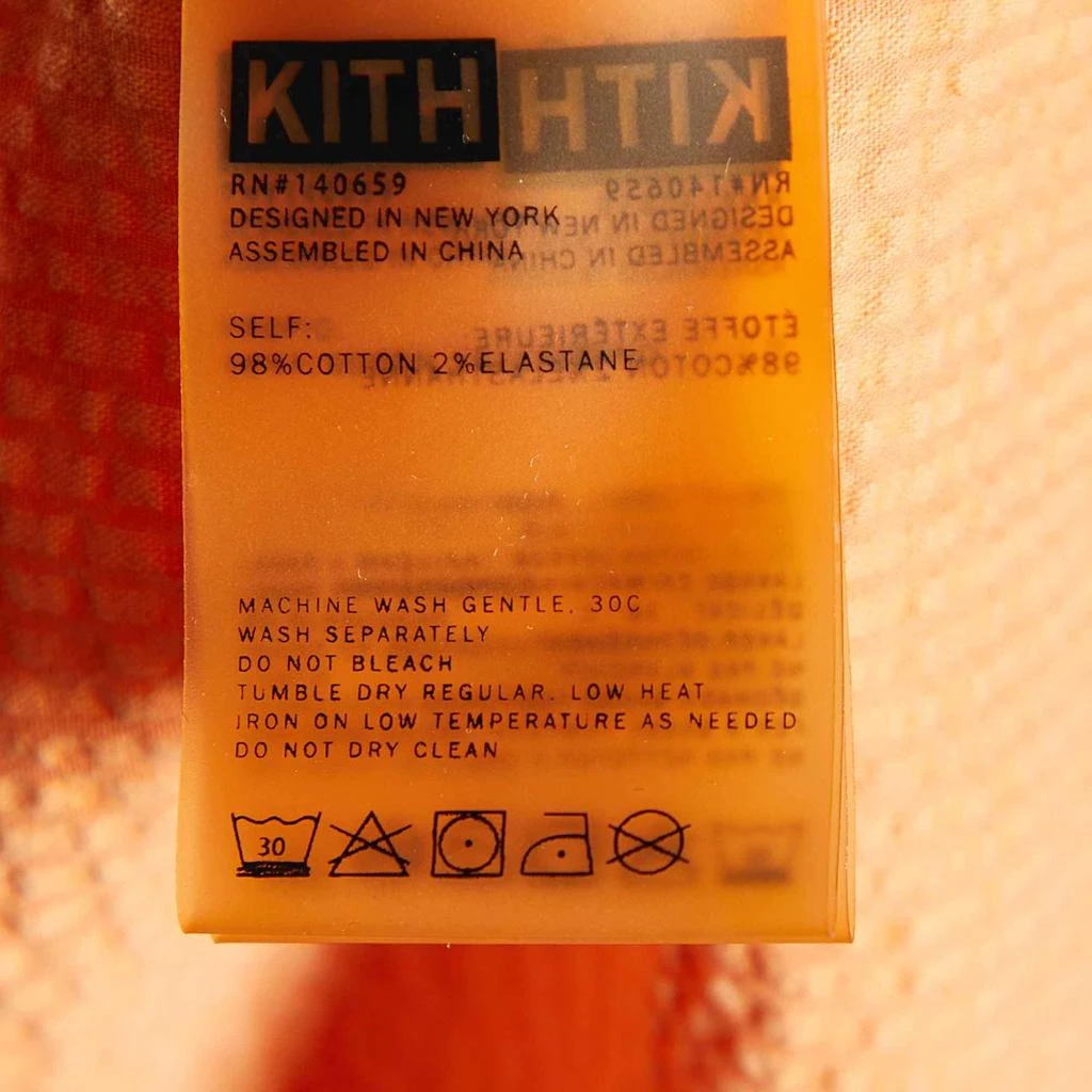 Kith Kith Orange Cotton Seersucker Ora Button Down Shirt XS 5