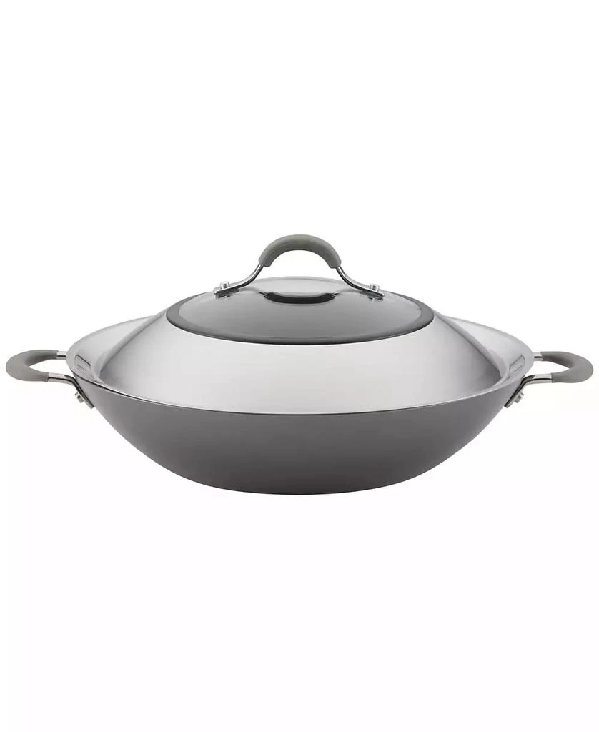 Circulon Elementum Hard-Anodized Aluminum Nonstick 14" Wok with Side Handles and Lid 1
