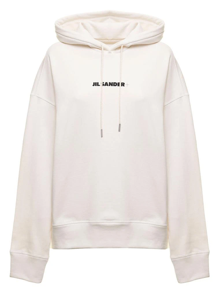 Jil Sander Jil Sander+ Logo Printed Drawstring Hoodie 1