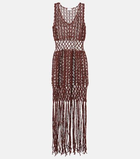ANNA KOSTUROVA Fringed cotton minidress 1