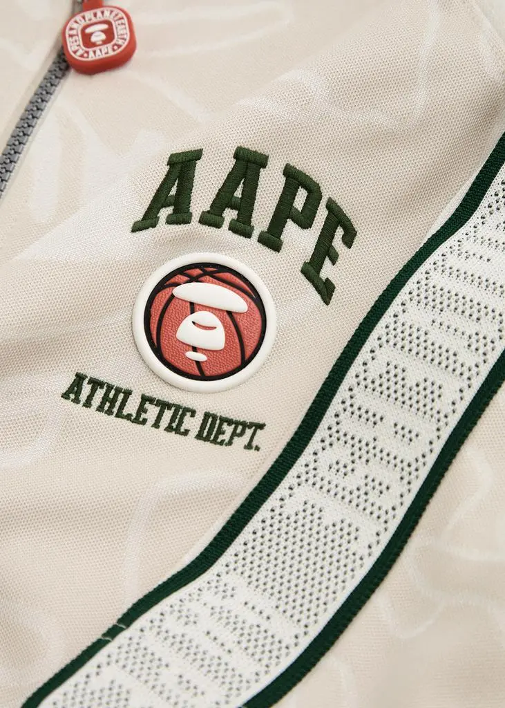 AAPE Logo camouflage-jacquard jersey track jacket  2