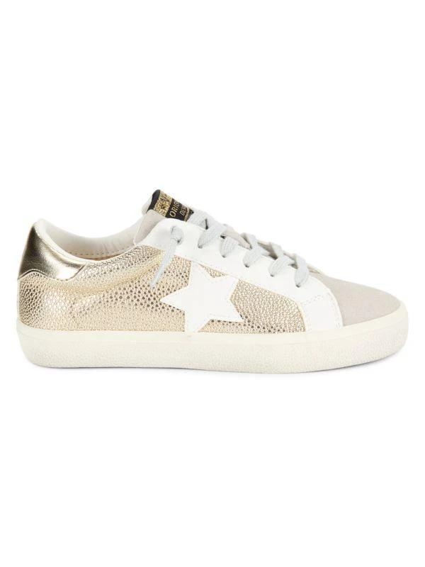 Vintage Havana Pebbled Metallic Star Sneakers 1