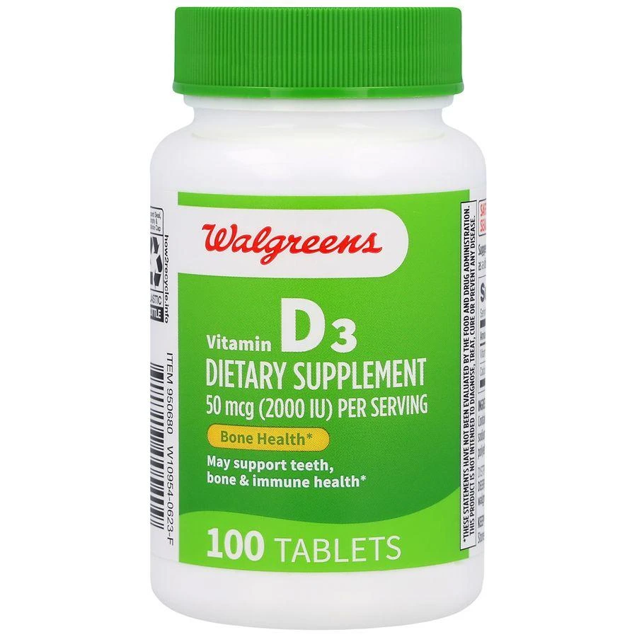 Walgreens Vitamin D3 50 mcg (2000 IU) Tablets