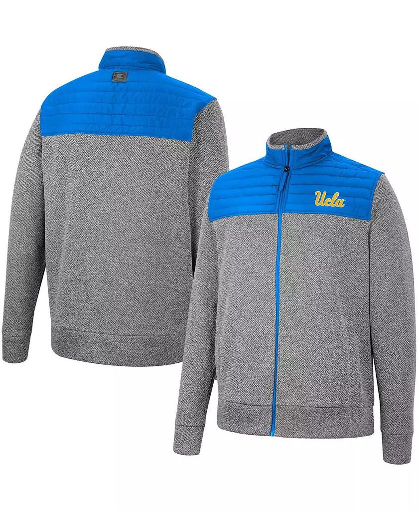 Colosseum Men's Charcoal, Blue UCLA Bruins Putter Herringbone Full-Zip Jacket