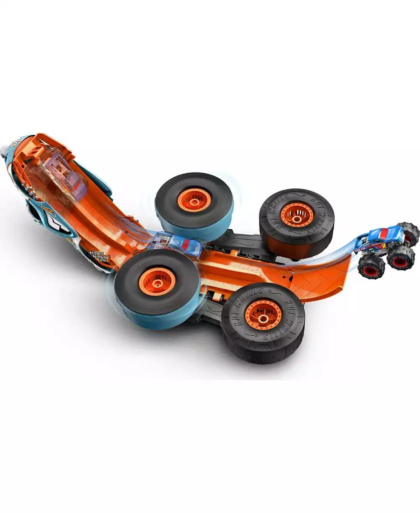 Hot Wheels Monster Trucks HW Changing Rhinomite RC in 1:12 Scale with 1:64 Scale Toy Truck 3