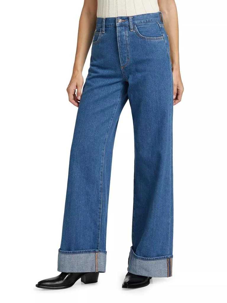 Favorite Daughter The Masha Straight-Leg Cuffed Jeans 4