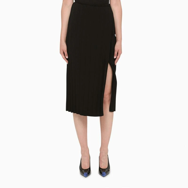 Balenciaga Black pleated midi skirt 1