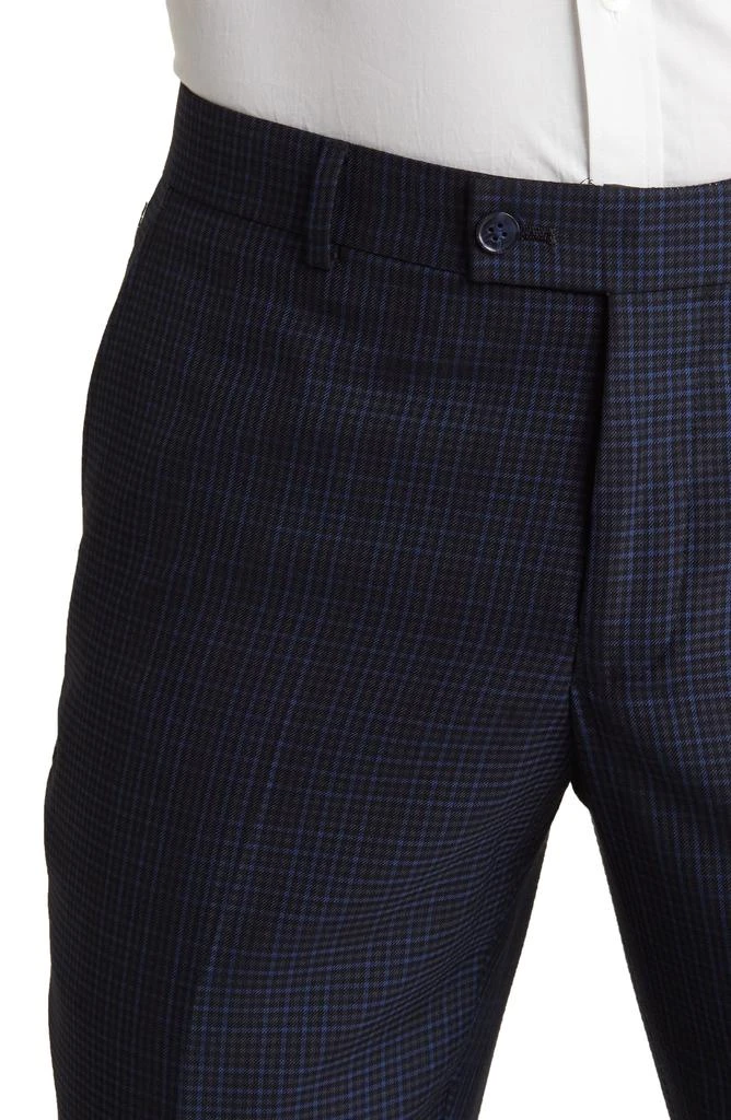SAVILE ROW CO Hoxton Navy Grid Check Two-Button Notch Lapel Suit 4