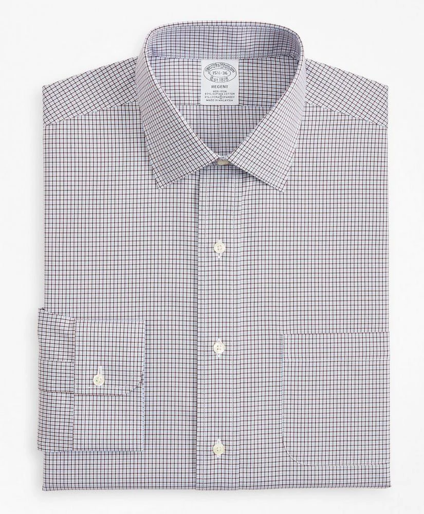 Brooks Brothers Stretch Regent Regular-Fit Dress Shirt, Non-Iron Check 4