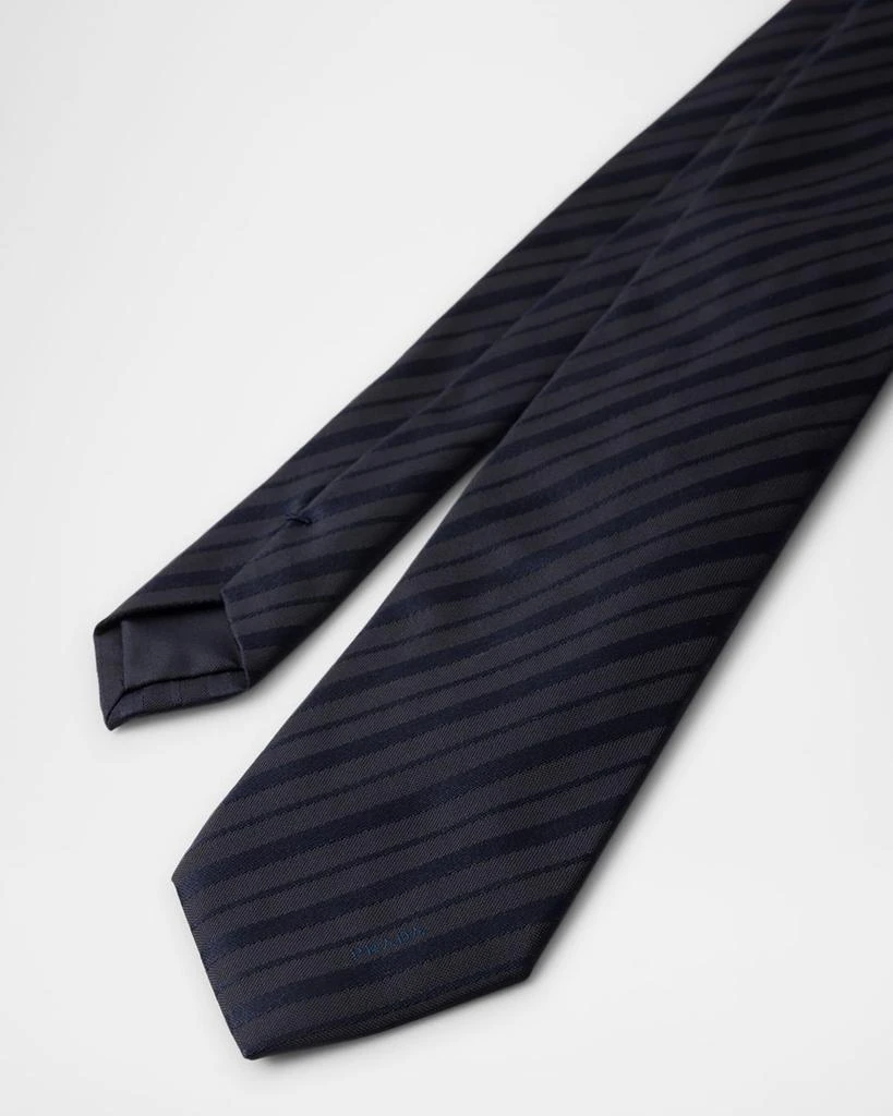 Prada Men's Regimental Stripe Silk Tie 3