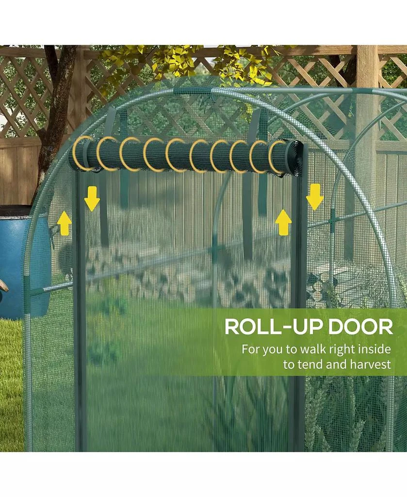 Outsunny 4' x 12' Plant Protection Tent Crop Cage with Door, 4