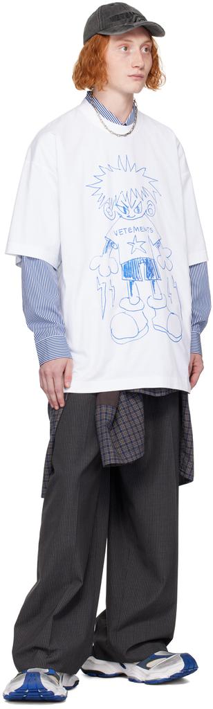 Shop White Drawing T-Shirt on Sale at BeyondStyle – Get 40