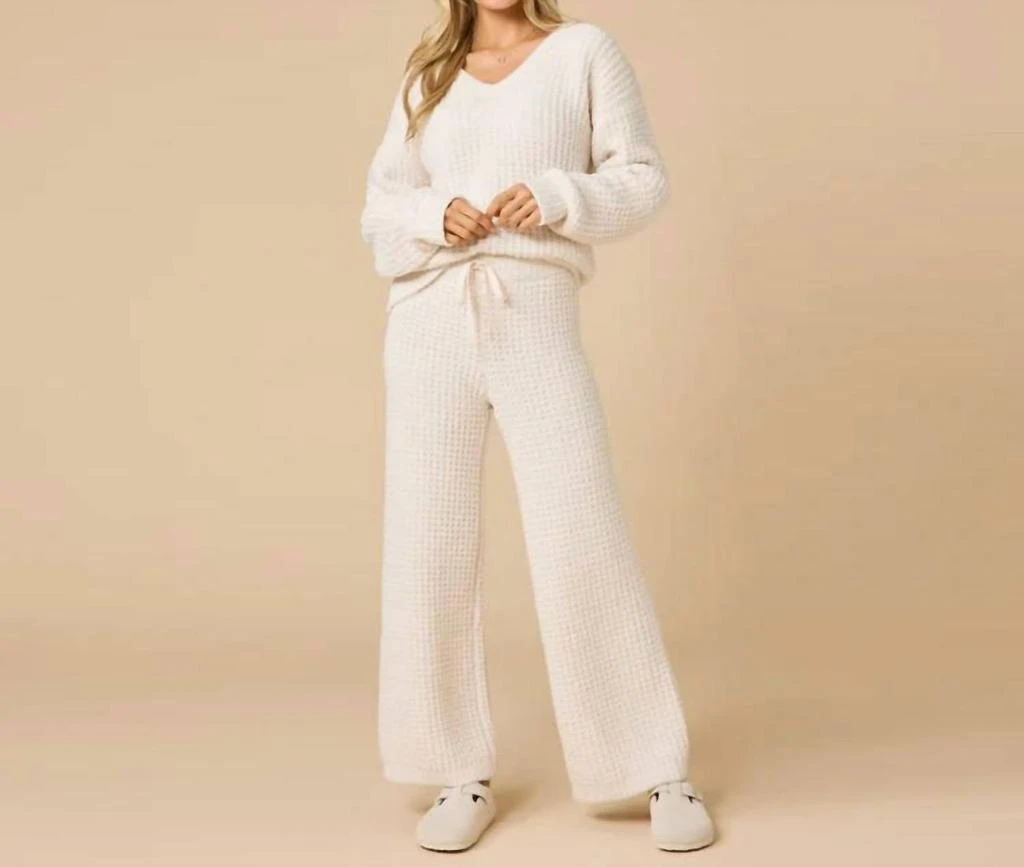 SOFTiES Softies - Marshmallow Waffle V-neck Lounge Set